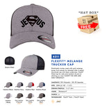 SUPERMAN GOD RELIGION JESUS Trucker FlexFit HAT