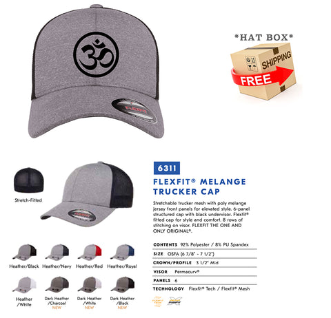 OM YOGA NAMASTE HINDU BUDDHA GANESH Trucker FlexFit HAT