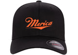MERICA FUNNY AMERICAN 'MERICA PATRIOT ***CURVED BILL*** FLEXFIT HAT