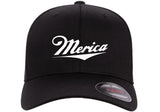 MERICA FUNNY AMERICAN 'MERICA PATRIOT ***CURVED BILL*** FLEXFIT HAT