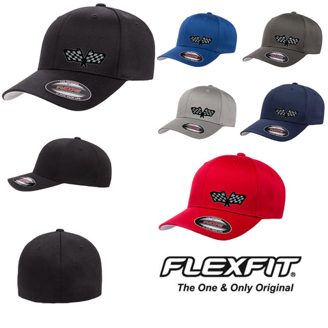 RACING CHECKERED FLAG PATCH FlexFit HAT
