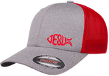 JESUS GOD JESUS CHRISTIAN Trucker Trucker FlexFit HAT