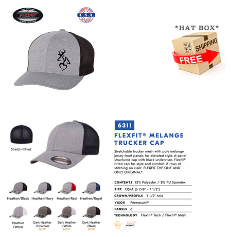 DEER BUCK HUNTER HUNTING Trucker Trucker FlexFit HAT